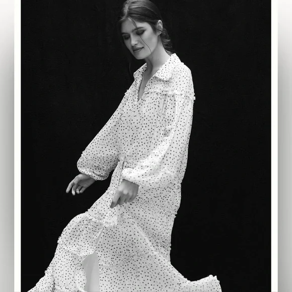 💫HP💫ANTHROPOLOGIE Tiered Chiffon Dress - Picture 1 of 12